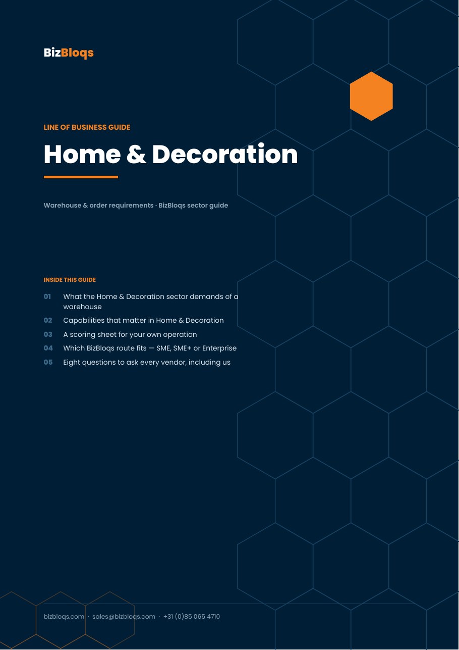 Home & Decoration — Warehouse & Order Requirements