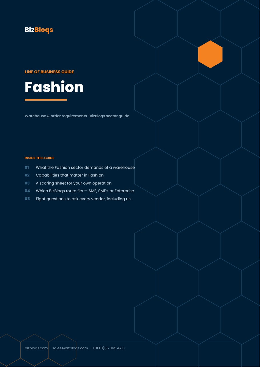 Fashion — Warehouse & Order Requirements